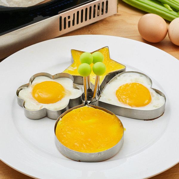 

stainless 4 egg fried shaper pancake egg tools steel frying mould omelette cooking kitchen accessories styles mold sale