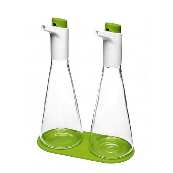 Conjunto de 2 prensa garrafa de óleo de frasco com salada de salada de silicone utensílios de cozinha