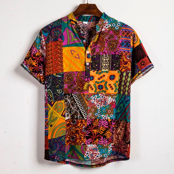 

2019 new summer mens short sleeve beach hawaiian shirts cotton casual floral shirts regular plus size 3xl mens clothing fashion, White;black