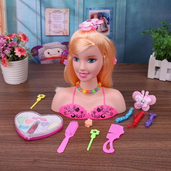 

стильный макияж половина тела прическа doll головка манекена притворитесь play игрушки мода куклы для макияжа practice девочек куклы для дев