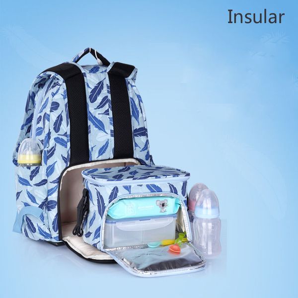 

2 pcs multifunction mummy backpack diaper bags with insulation bags baby travel maternity backpack nappy bag for baby stroller