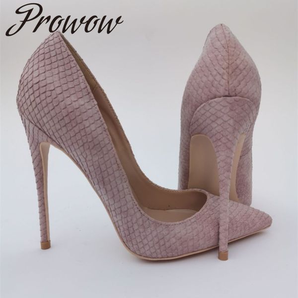 

prowow fashion design pointed toe high heel pumps elegant slip on thin high heel party wedding pumps shoe women, Black