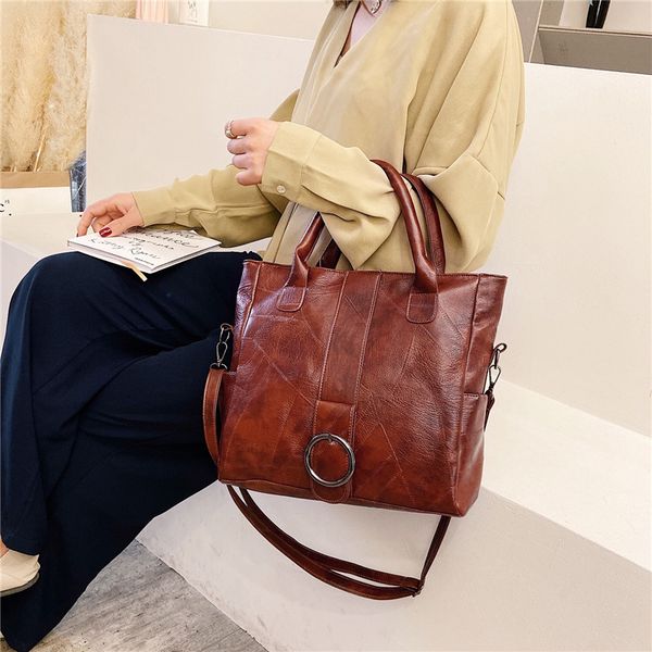 

2020 new handbag women casual tote bag female large shoulder messenger bags pu leather handbag