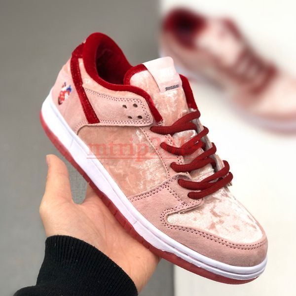 

new mens designer sneakers strangelove sb dunk valentine's day women pink low skateboard casual shoe sport trainers us 5.5-10