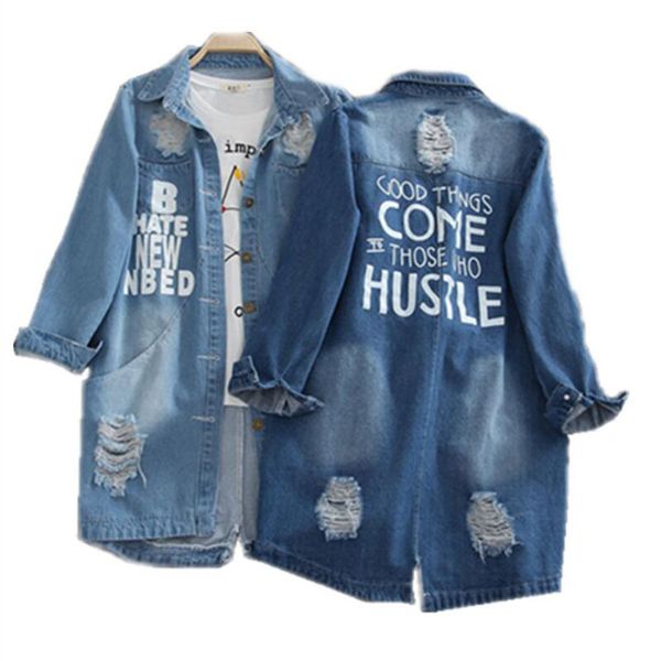 

women plus size 9xl women's windbreaker coat loose printed oversize streetwear coats thin coat women denim jacket for, Black;brown