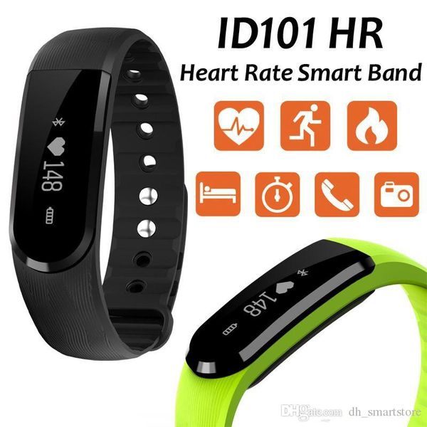 

id101hr bluetooth 4.0 smart band wrist bracelet fitness tracker heart rate monitor smartband wristband for iphone xiaomi samsung huawe phone