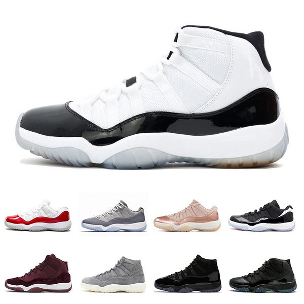 

concord high 45 11s platinum tint cap and gown men basketball shoes gym red bred barons space jams 11 mens sports sneakers designer trainers