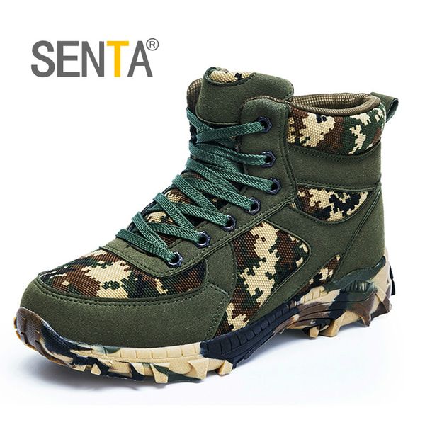 

winter camouflage cotton-padded shoes plush wool sneakers waterproof hiking boots outdoor climbing boots camping sport shoes