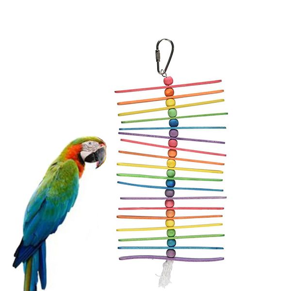 

2019 new bird toys small parrot hanging tearing toy and popsicle sticks bird toy for pet#25