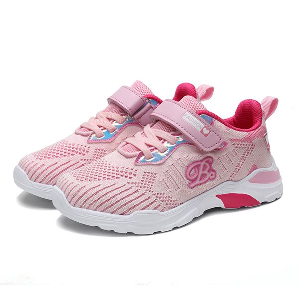 

ulknn girls mesh shoes autumn breathable mesh sports shoes 2019 new single net children girls big black pink, Black;red
