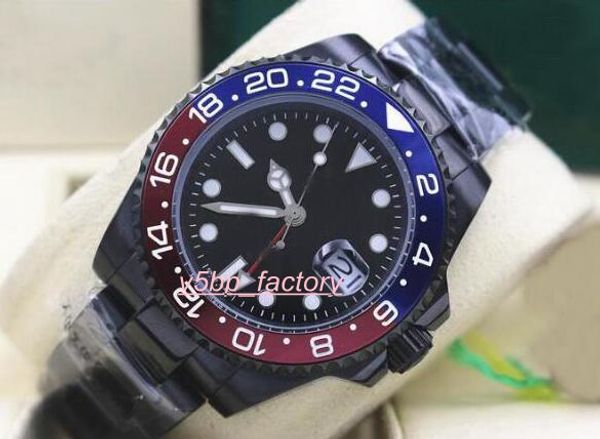 

classic series luxury steel ceramic 116710 black dial 40mm stainless steel bracelet mechanical automatic mens watch watches, Slivery;brown