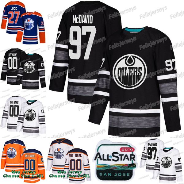 

Edmonton Oilers 2019 All Star McDavid Milan Lucic Leon Draisaitl Kris Russell Mikko Koskinen Nugent-Hopkins Zack Kassian Cam Talbot Jersey