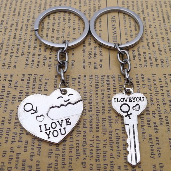 

alloy love lock key pendant buckle ancient silver ornaments parts a set, Slivery;golden