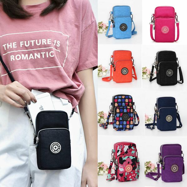 

individuality women man new cross-body zipper mobile phone shoulder bag pouch case belt handbag purse wallet hot