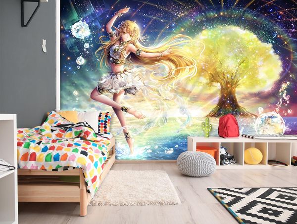 

self-adhesive] 3d dancing girl 016633 japan anime wall paper mural wall print decal murals