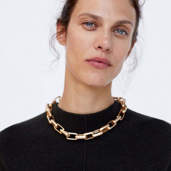 

yumfeel jewelry punk necklace statement jewelry big chains necklaces women, Silver