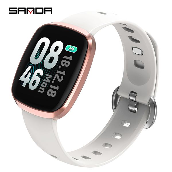 

new smart watch for man women waterproof blood pressure fitness tracker sleep music control full screen touch for iphone huawei, Slivery;brown