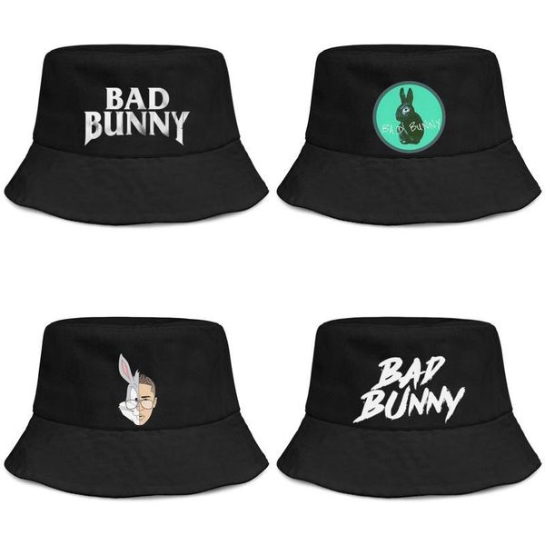 

bad bunny logo mens and womens buckethat styles sports bucket baseballcap rabbit trap beat music logos poster, Blue;gray