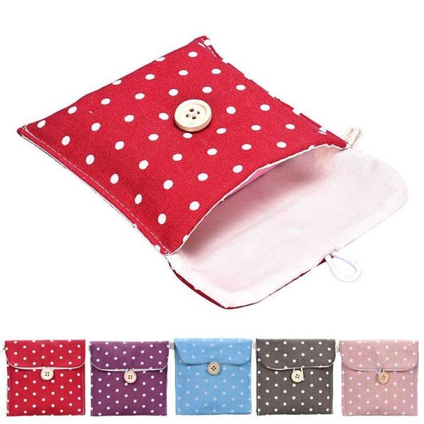 

girl sanitary napkin bag brief cotton sanitary storage bag travel bags woman holder pouch cosmetic bags & cases