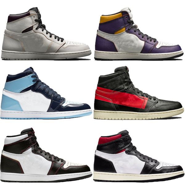 

2019 1s basketball shoes for men women black toe gym red defiant court purple light bone tour yellow sport shoes designer sneakers