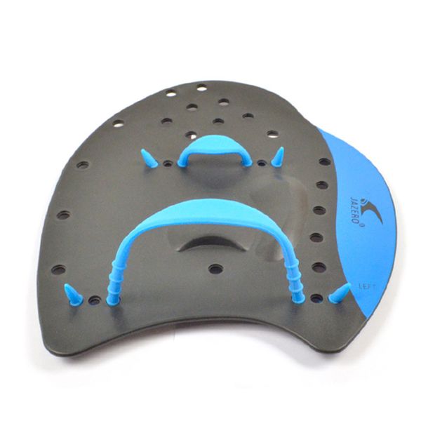 

1 pair training aid diiving multiple holes equipment workout silicone hand paddle adjustable swimming kid pool fin