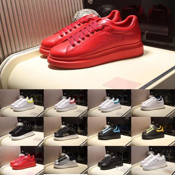 

2019 brand trainer red black leather ca ual hoe women men white grey green comfortable men woman flat neaker ize eur 35 45
