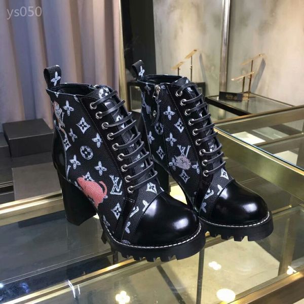 

martin boots women's thick heel autumn and winter new round head zip classic single boots european and american high-heeled short boots, Black