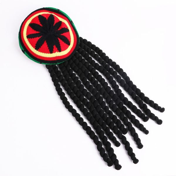 

latest men women hippies hat with wig dreadlocks costume beret carnival party beret dress apparel fashion style dropshipping other event p