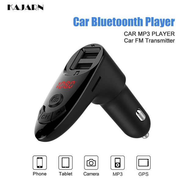

kajarn fm transmitter car mp3 player car kit handswireless bluetooth fm transmitte daul usb charge modulator audio