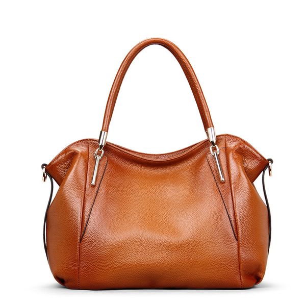 

new jiulin genuine leathe european and american first layer cowhide fashion business slung casual shoulder bag women handbag