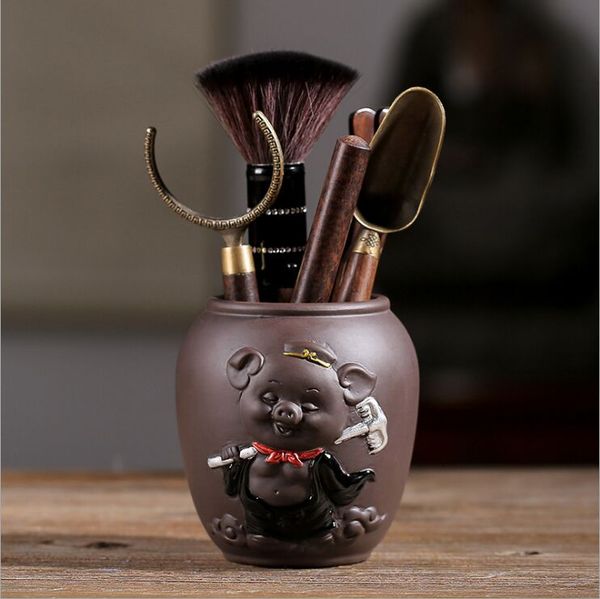 

sun wukong tea ceremony six gentlemen set copper tea clips teacups set ebony kung fu tea set accessories
