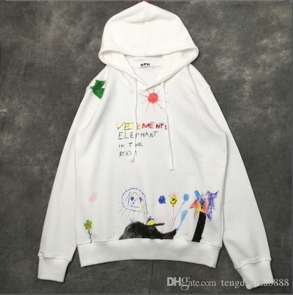 

new vetements hoodies new fashion vetements hoodie women men harajuku hip hop skateboard high-quality vetements hoodies sweatshirts, Black