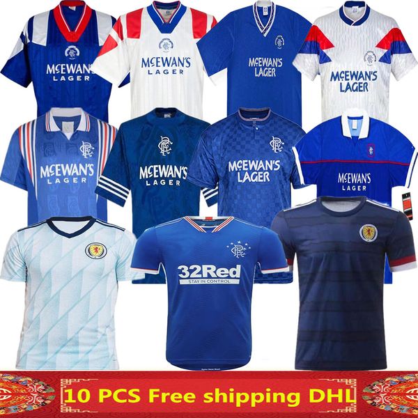 

2020 Шотландии футбол Джерси 20 21 Глазго Рейнджерс ретро футбол Джерси 96 97 Рейнджерс дом 90 94 96 синий 90 92 87 94 97 99 Shirt футбола