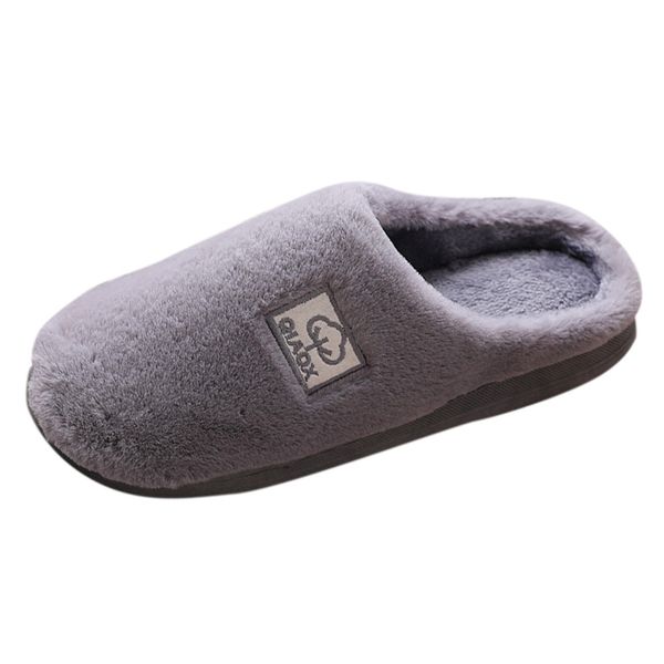 

warm winter men's slippers home indoor bedroom slippers plus large size casual shoes soft cotton comfortable men a40, Black