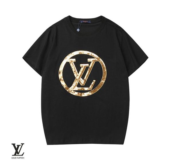 

Лучшие продавцы мужские дизайнерские футболки лето вышитые золотые блестки пись