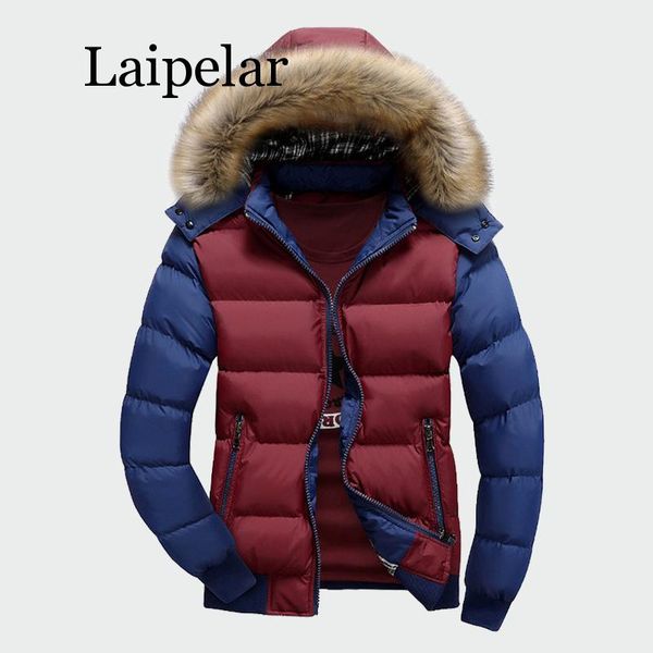 

laipelar winter men's thick coats warm male jackets padded casual hooded thermal new men overcoats mens brand clothing, Tan;black