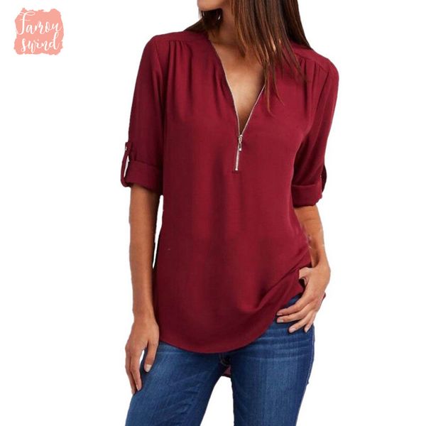 

blouse 5xl 2019 summer women casual polyester chiffon black solid half shirts sleeve blusas brand female plus big size, White