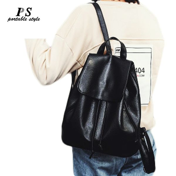 

2019 fashion soft pu leather backpack women bags preppy style anti backpack teenage girls school bags zipper shoulder women bag