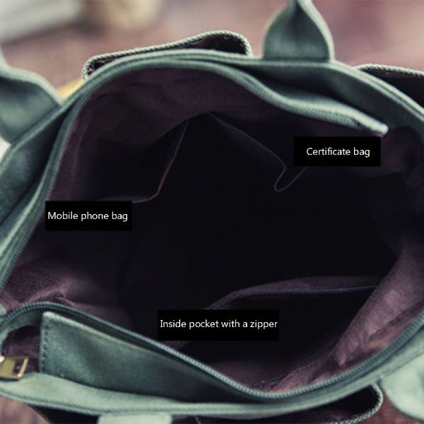 

women canvas handbag shoulder lady crossbody bag tote messenger satchel purse