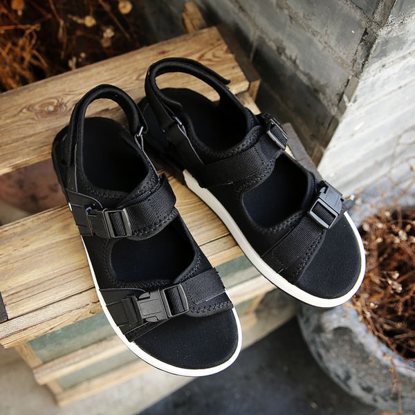 

новая корейская версия модных пляжных сандалий для отдыха спортивных пар, Black