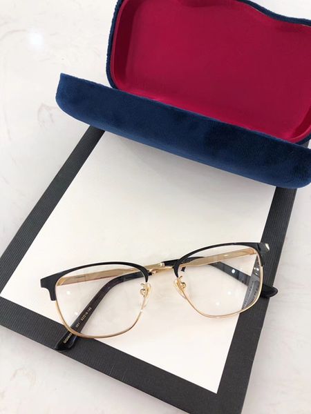 

new quality designed eyebrow frame glasses g0609ok 52-18-145mm for fashional prescription eyeglasses fullset packing case, Black