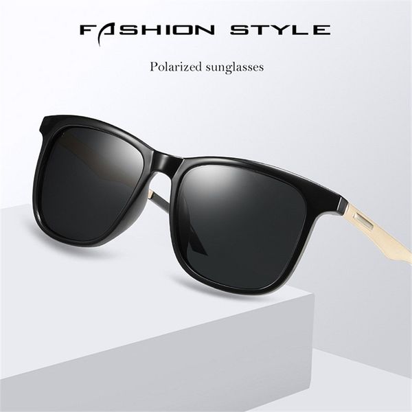 

guy's sun glasses square rivet polarized sunglasses men classic design driving sunglass uv400 eyewear, White;black