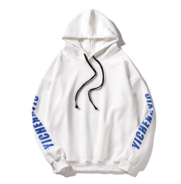 

2019 new men's printing hooded sweater tide brand cool long-sleeved men's european and american men's loose sets of letters, Black