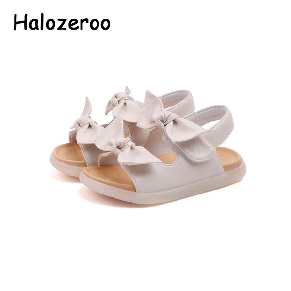 

summer toddler bow princess sandals children soft beach sandals baby girls black brand shoes pu leather sandals dress shoes new t200411, Black;red