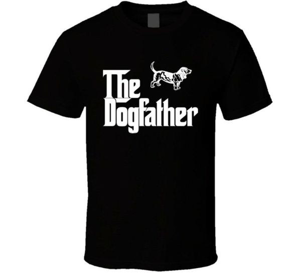 

basset hound custom dog breed the dogfather black t shirt, White;black