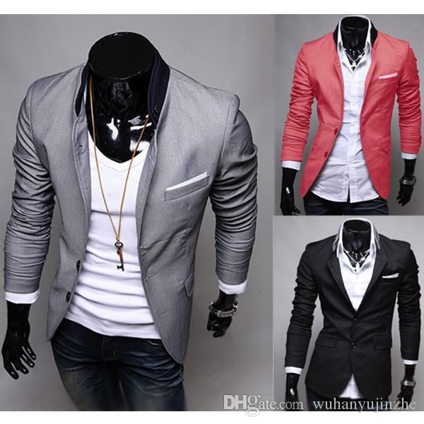 

mens suits casual jackts clothes slim fit stylish suit blazers coats jackets 2018 new fashion cl147, White;black