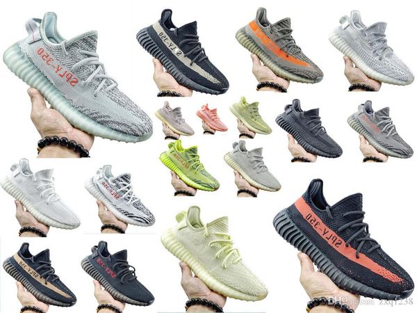 

with box kanye west yeezy yeezys yezzy clay v2 boost 350 hyperspace static 3m reflective men women running shoe abc118, Black