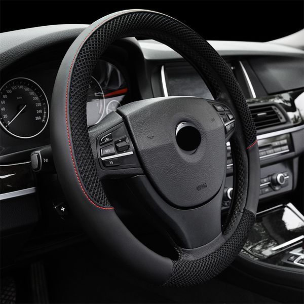 

ice silk breathable non-slip steering wheel cover sport fit most car styling for diameter 36 38 40cm auto car accessories