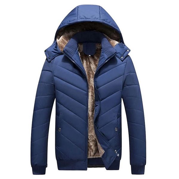 

2019 brand winter men thick parka color matching stripe elastic thickening warm cotton padded coat mens casual hooded parka, Black;brown