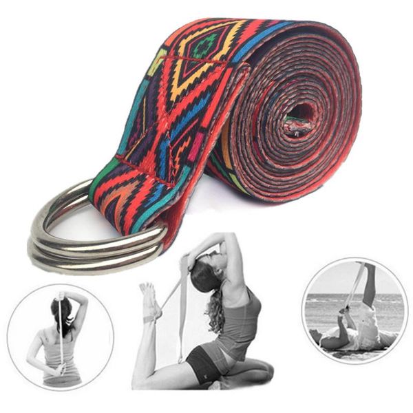 

pattern yoga stretching band stretching band 185cm adjustable d-ring gym waist exercise yoga leggings w
